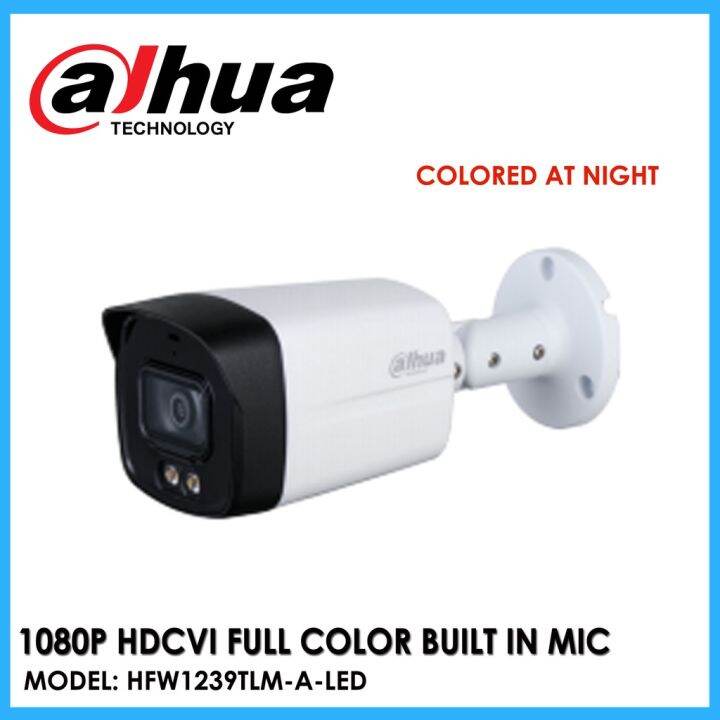 DH HAC HFW1239TLM A LED 2M Full Color Starlight HDCVI Bullet Camera