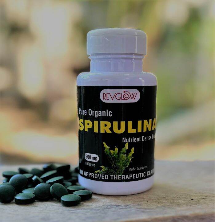 Revglow Spirulina Mg Tablets Complete Food Supplement Inhibit