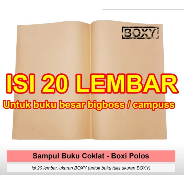 Sampul Buku Coklat Isi Lembar Polos Ukuran Boxy Kwarto Lazada