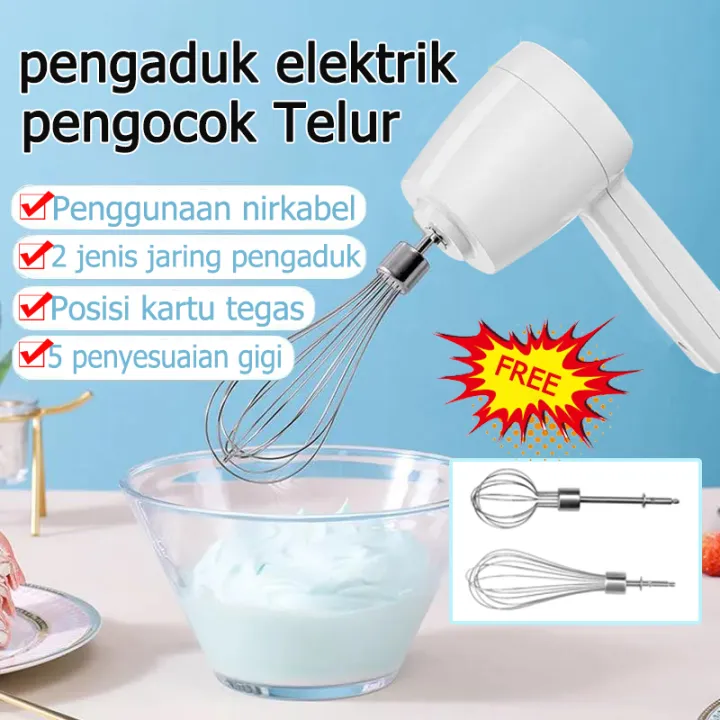 Pembuih Susu Pengocok Elektrik Egg Beater Telur Handheld Blender Milk