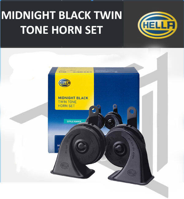 HELLA Midnight Black Twin Tone Horn Set 100 AUTHENTIC Lazada PH