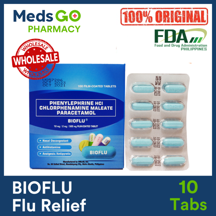 Bioflu Tablets Phenylephrine Chlorphenamine Paracetamol Mg