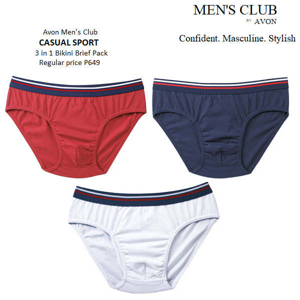 Avon Men S Club CASUAL SPORT 3 In 1 Bikini Brief Pack Lazada PH