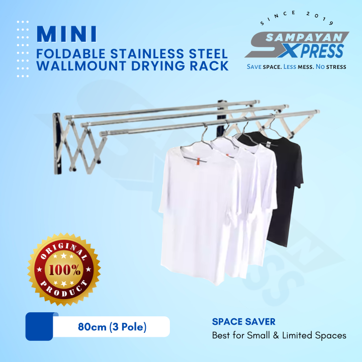 SAMPAYAN XPRESS 3 Pole Balcony Stainless Steel Clothes Drying Rack