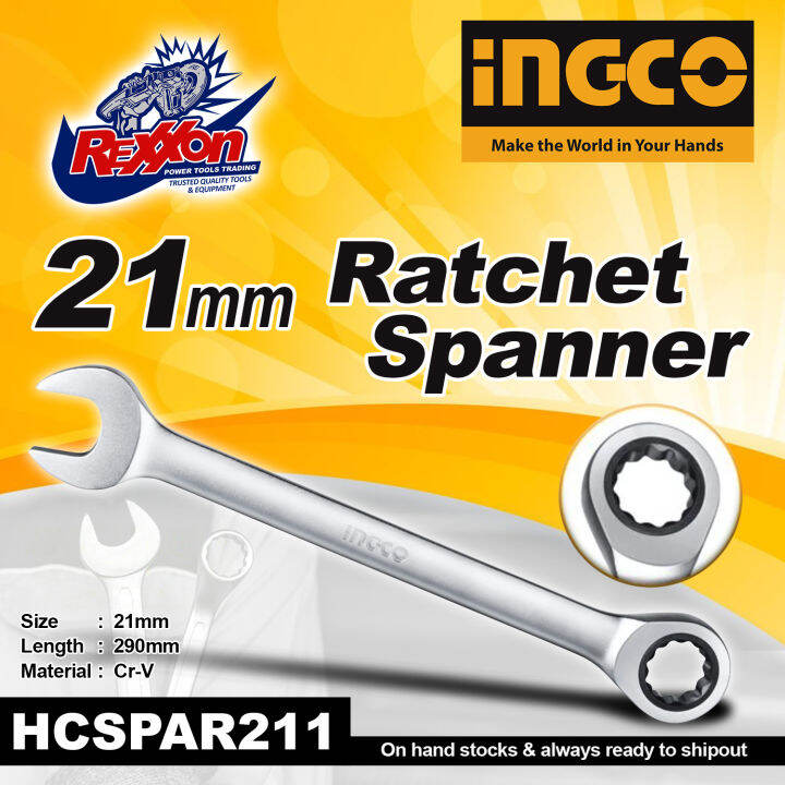 Ingco Industrial X Mm Ratchet Spanner Hcspar Rexxon Power Tools