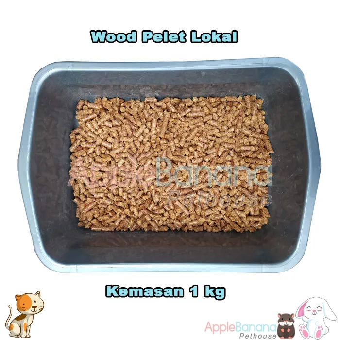 Wood Pelet 1 Kg Wood Pellet 1kg Serbuk Kayu Bentuk Pelet Alas Kandang