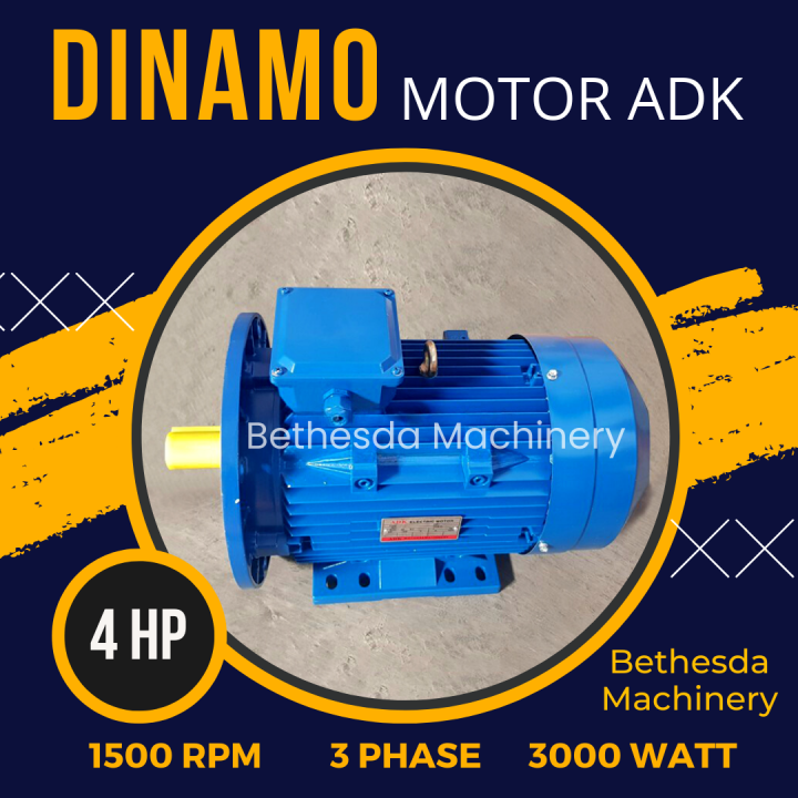 Dinamo Motor 4 HP 3 Phase Elektromotor 3 Kw 3000 RPM Lazada Indonesia