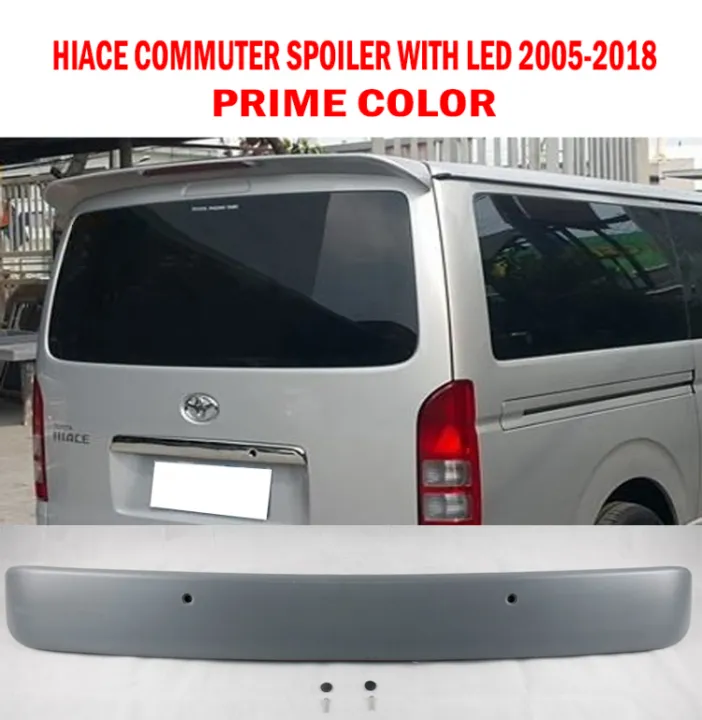 Toyota Hiace Commuter Spoiler Abs Material Rear Wing With Rd