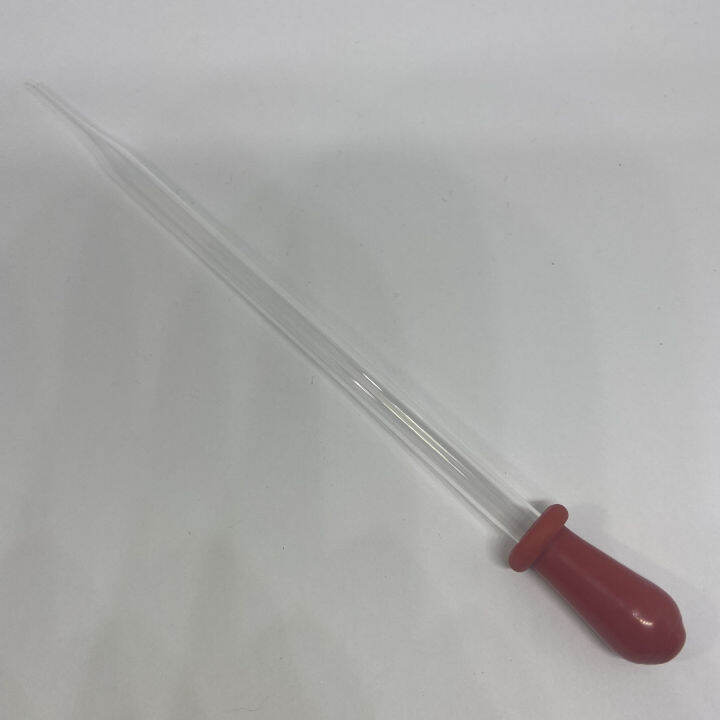 Pipet Kaca 15cm 15 Cm Karet Merah Glass Pipette Tetes Kimia Biologi