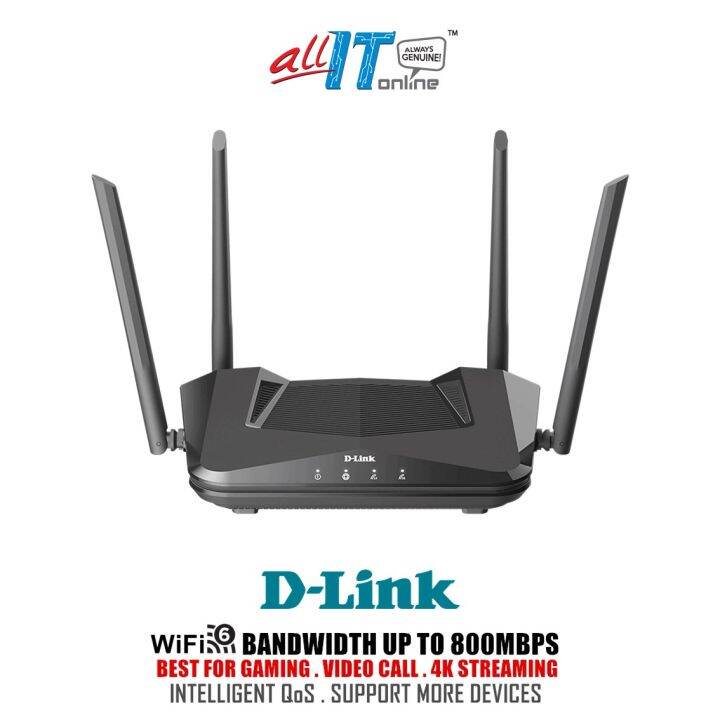 D Link DIR X1560 Smart WiFi 6 AX1500 Wireless Wi Fi Gigabit MU MIMO