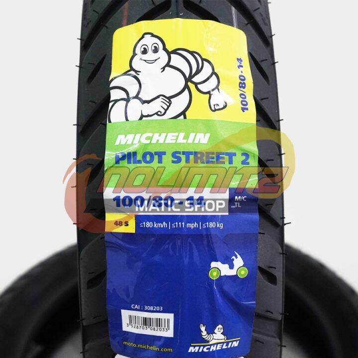 Ban Motor Michelin Pilot Street 2 100 80 14 Tubeless Vario Beat Lexi