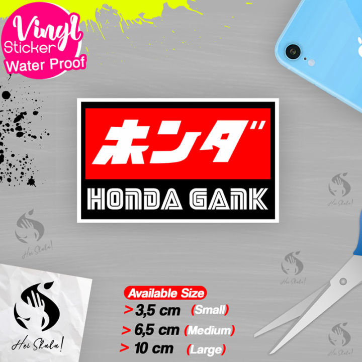 Stiker Honda Gank Sticker Ngabers Racing Anti Air Bahan Vinyl Lazada