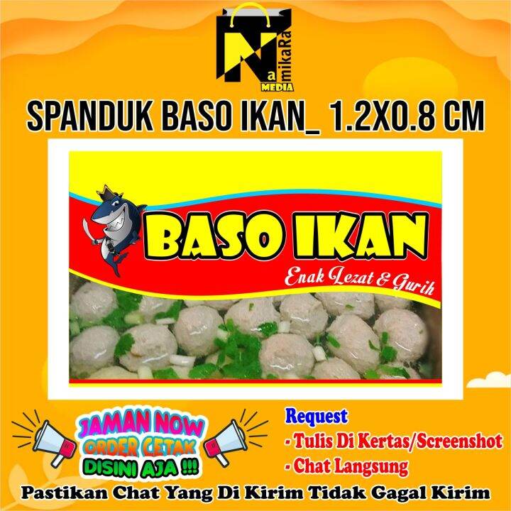 Spanduk Banner Bakso Ikan Terbaru Paling Keren Ukuran X M Bisa Cod