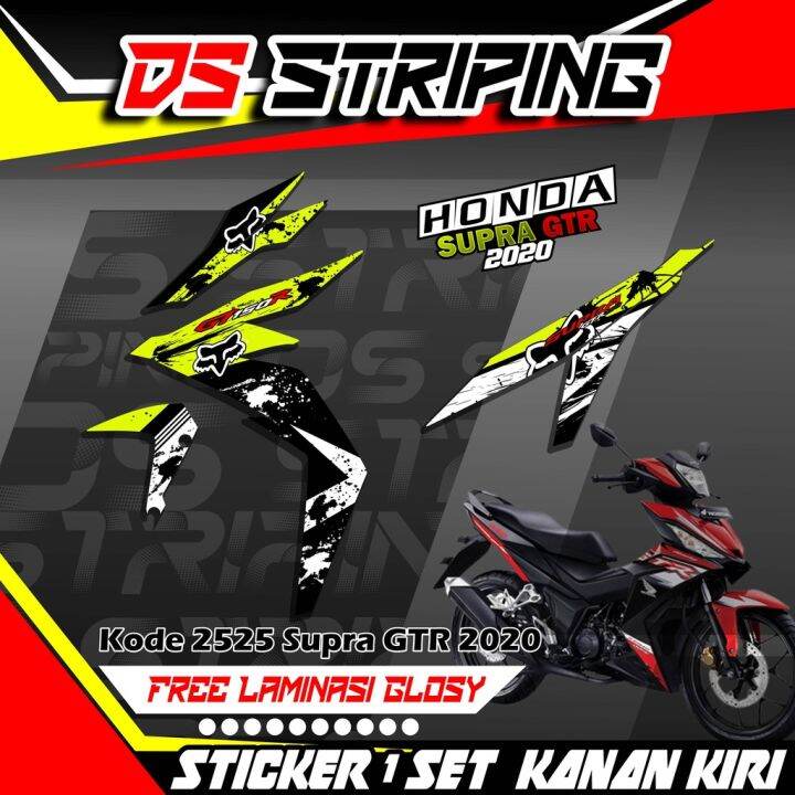 Sticker Striping Motor Supra Gtr Motif Desain Fox Race