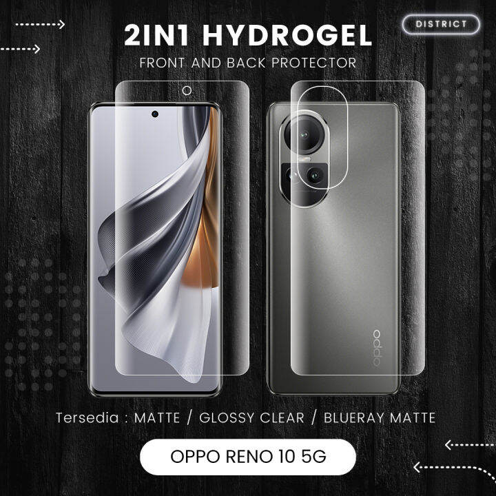 2IN1 Hydrogel OPPO RENO 10 5G Clear Flexible Skin Glass Tempered Temper