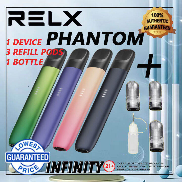 1 Device 3 Refill PodsRel X Reli X Rlex Infinity Essential Phantom