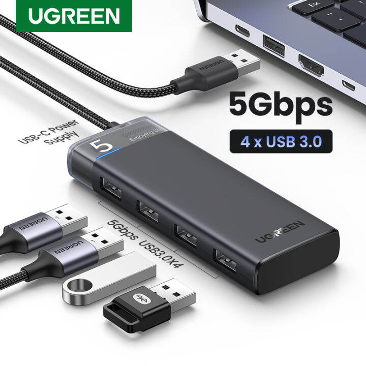 UGREEN 4 Port USB 3 0 HUB 5Gbps High Speed Data Transmission With USB C