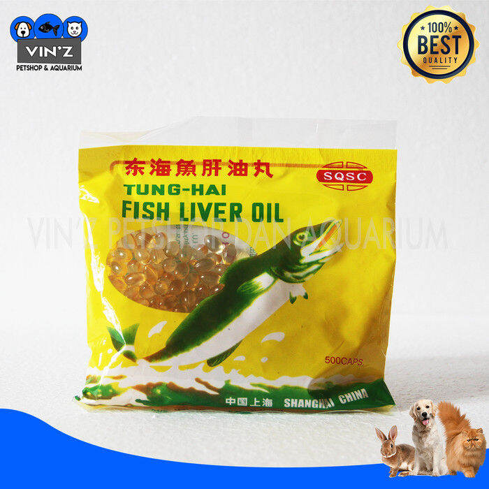 Minyak Ikan Tung Hai Fish Liver Oil Isi 500 Kapsul Tunghai Lazada