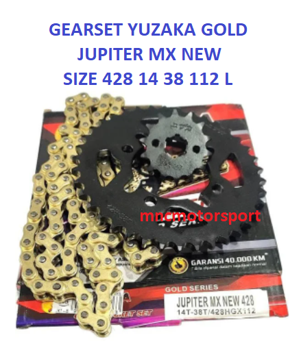 GEARSET GIRSET GEAR GIR SET YUZAKA JUPITER MX NEW 428 14 38 112