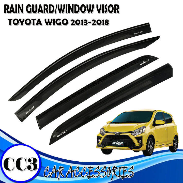 Toyota Wigo Oem Window Door Visor Rain Visor Rain Gutter