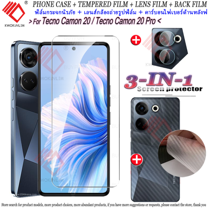 3 In 1 Tecno Camon 20 Tempered Glass Tecno Camon 20 Pro 5G Screen