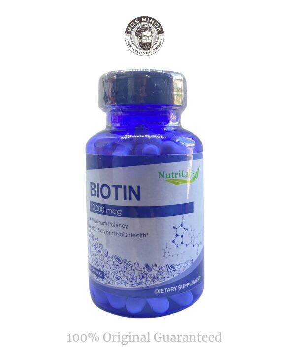 Biotin 10000 Mcg 100 Capsules Nutrilabs Original Halal Lazada Indonesia