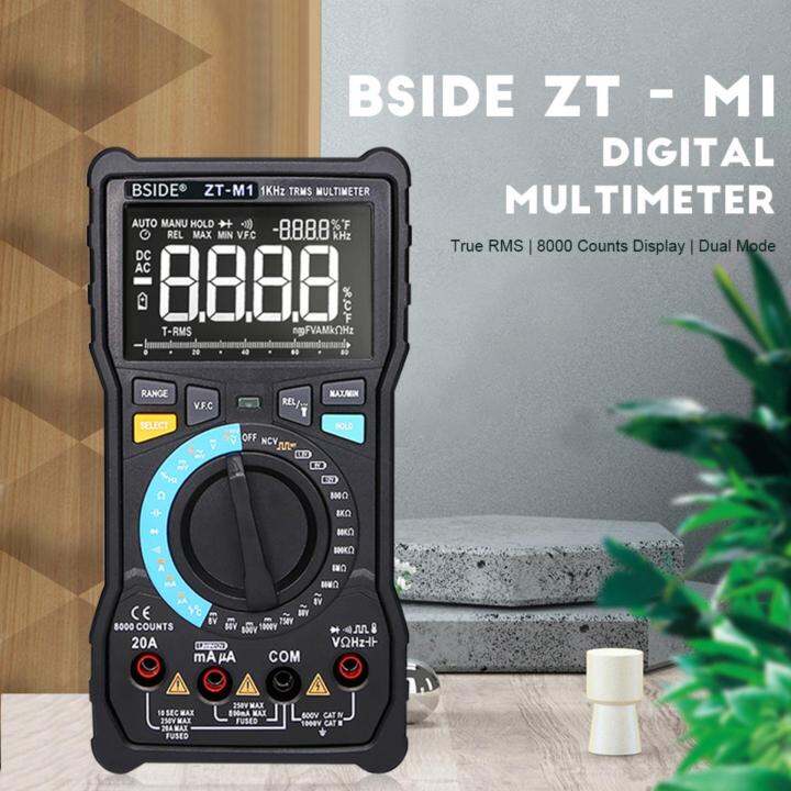 Bside Zt M Digital Multimeter True Rms Counts Display Dual Mode