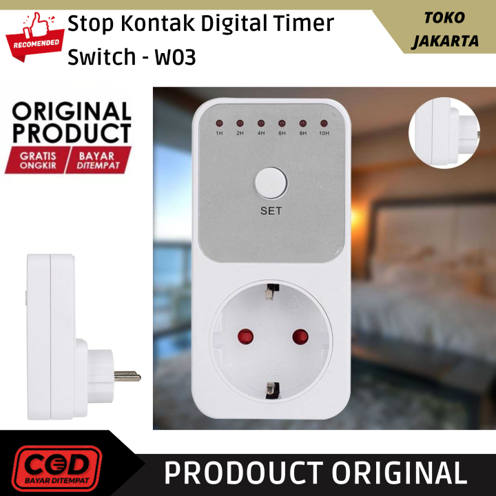 COD Stop Kontak Digital Pengaturan Timer Switch Universal Woopower