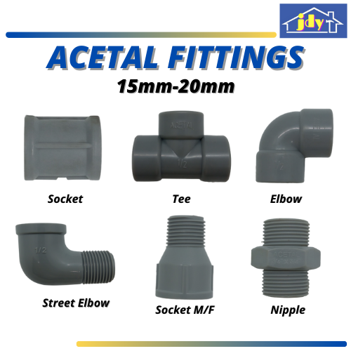 Pvc Acetal Fitting Pvc Acetal Connectors Socket Tee Elbow Nipple Socket