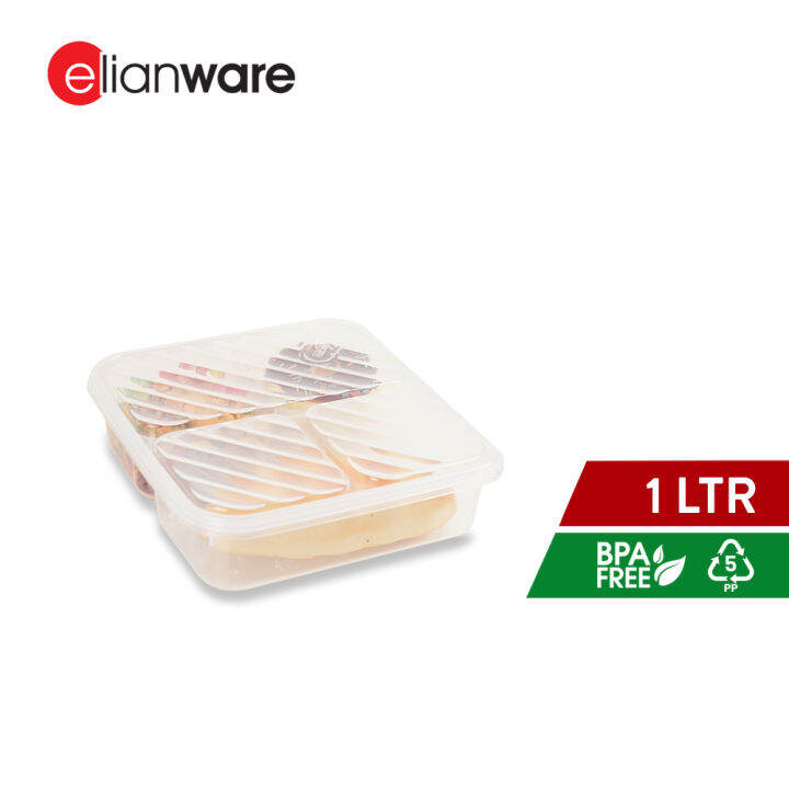 Elianware Ltr Compartments Bento Lunch Box Microwavable Food