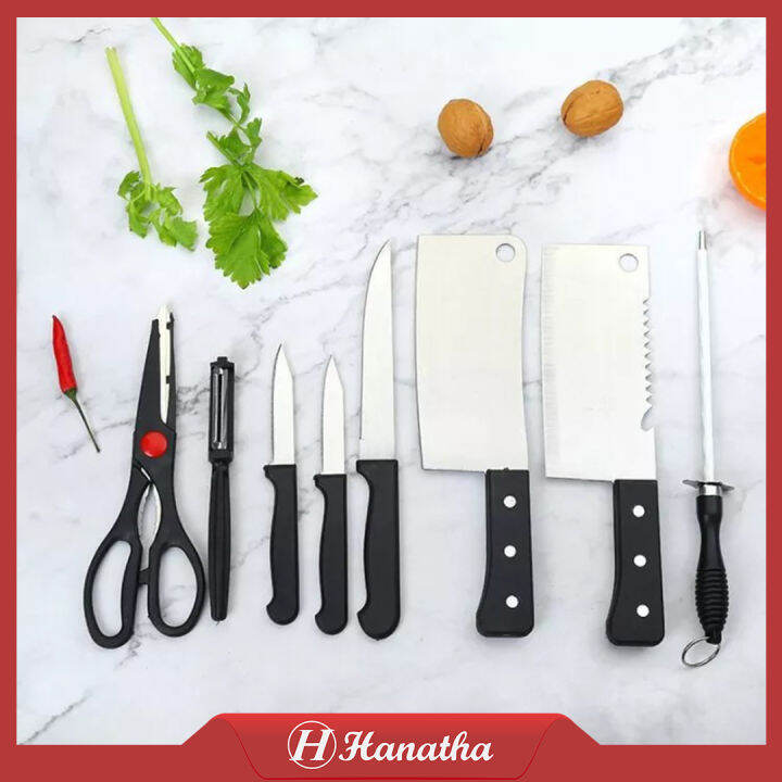 Kitchen Knife Set Pisau Stainless Pisau Set Pisau 8 In 1 Pisau Besi No