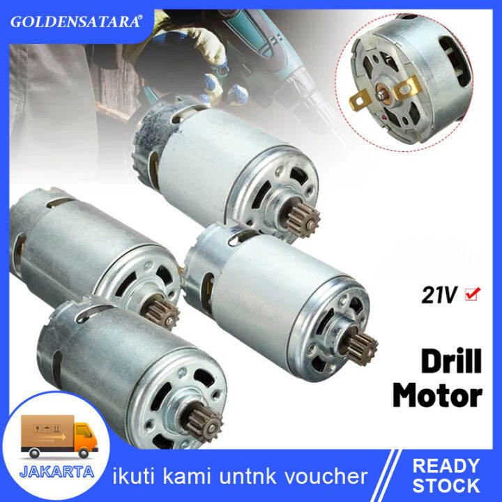 RS550 Motor DC 19500 RPM 21V Dengan Dua Kecepatan 12 9 Gigi Dan Gear