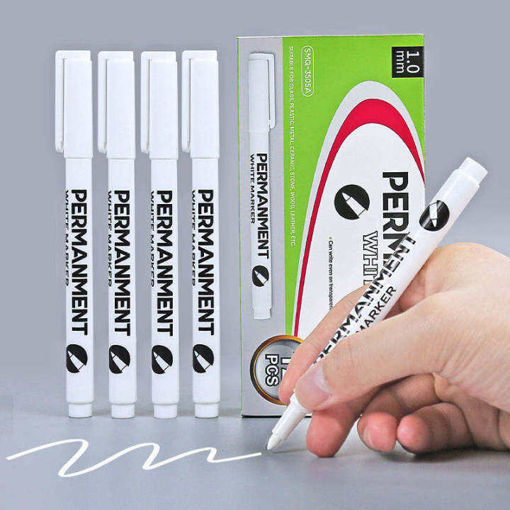 Waterproof White Marker Pen Permanent Gel Pencil 6 12pcs Set Graffiti