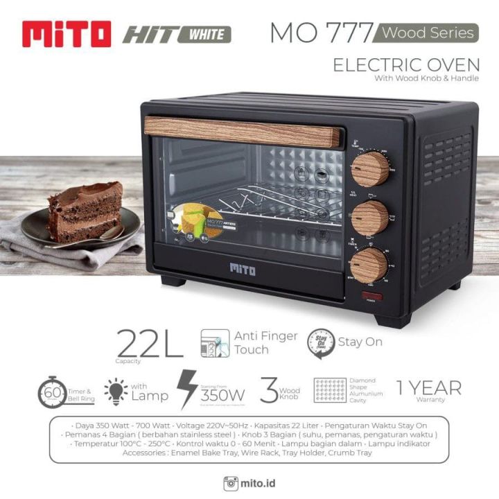 Mitochiba Oven Mito Hit MO 777 Electric Oven Listrik 22 Liter 350 Watt