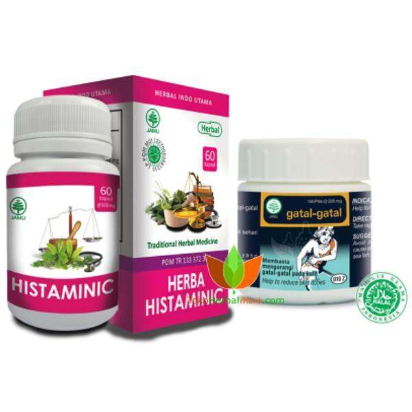 Paket Hemat Obat Gatal Kulit Gatel Kapsul Histaminic Herbal Indo