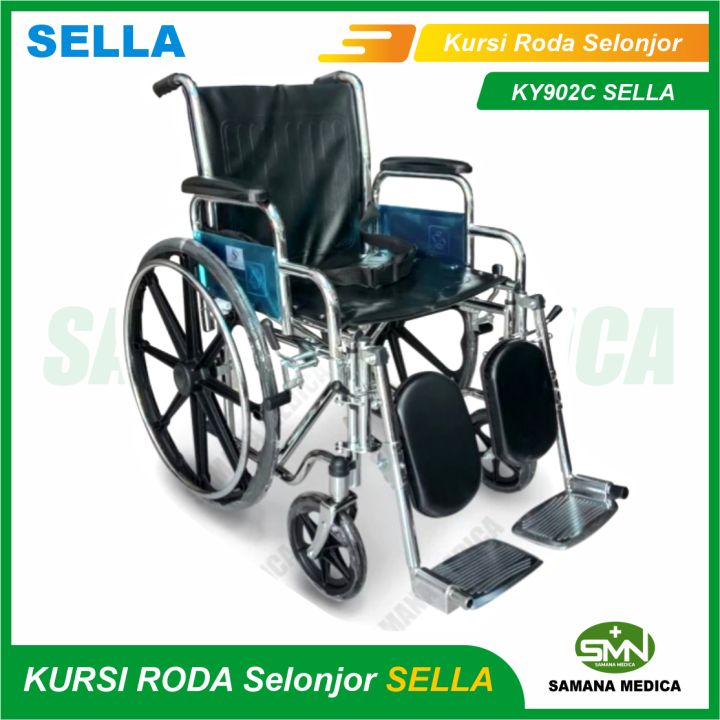 Kursi Roda Selonjor Sella Ky Untuk Patah Tulang Kaki Pijakan Kaki