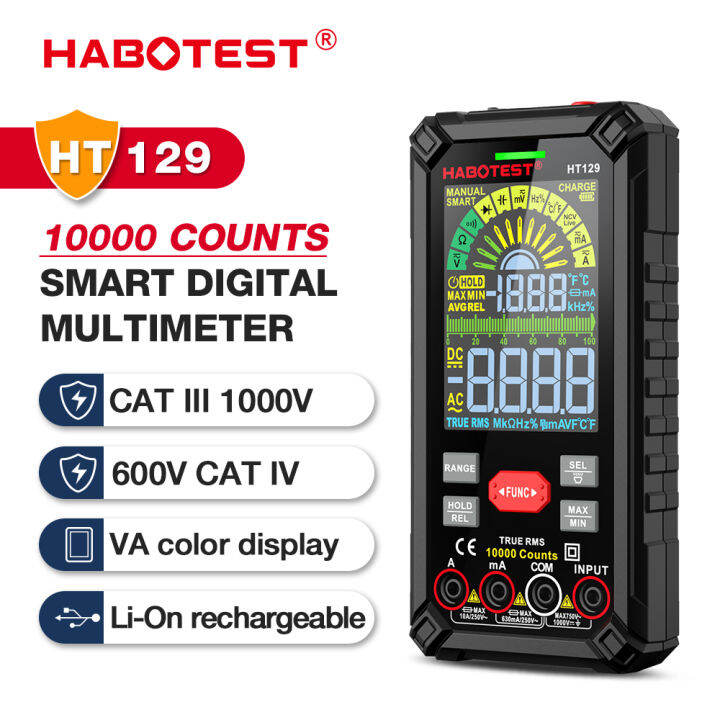 Habotest Ht Counts Digital Multimeter Smart Anti Burn Dc Ac