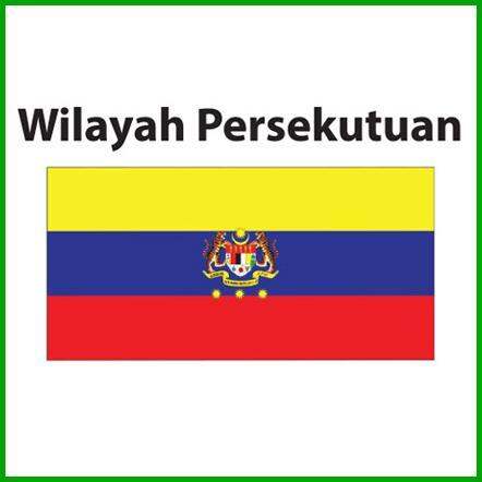 Wilayah Persekutuan Flag 2x4ft Bendera Wilayah Persekutuan 2x4ft