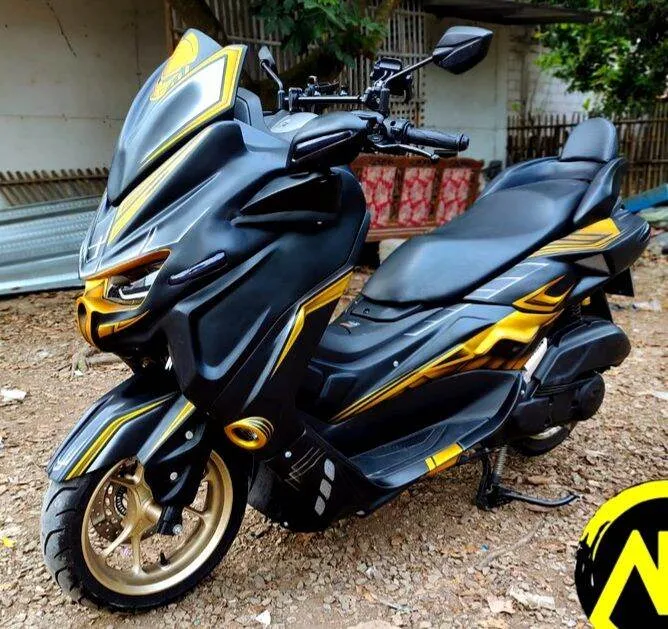 Paket Full Body All New Nmax Predator Gold Hitam Dop Limited Edition