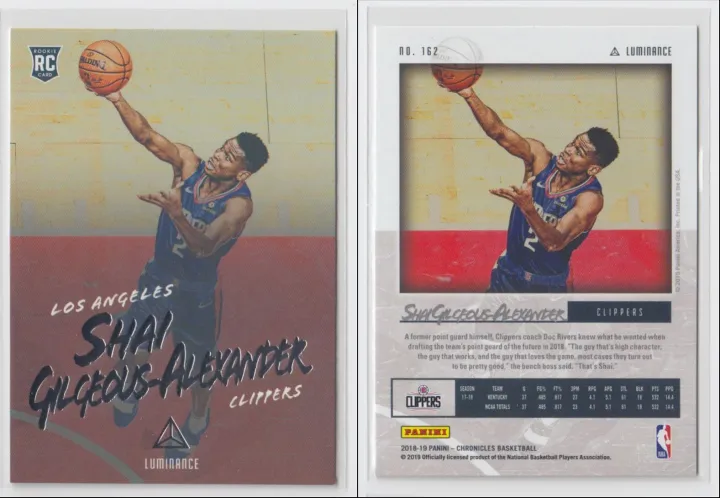 Panini Chronicles Luminance Shai Gilgeous Alexander Rc