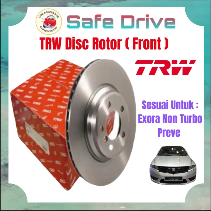 LA009 TRW Disc Rotor Proton EXORA Non Turbo Preve Front DF7491