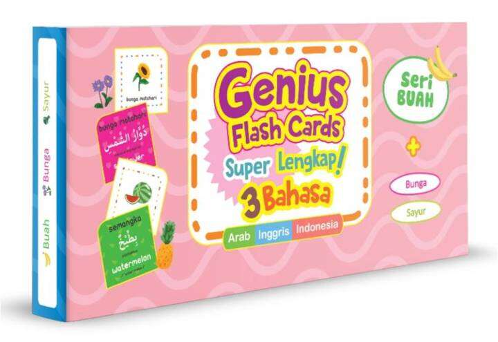 GENIUS FLASH CARDS SUPER LENGKAP 3 BAHASA SERI BUAH Lazada Indonesia