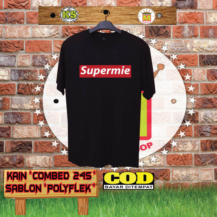 Kaos Plesetan Supermie Premium Bisa Cod Combed S Ready Warna Lazada