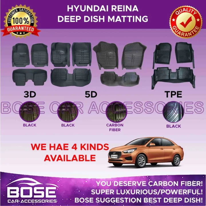 TPE 3D 5D Car Deep Dish Matting For Hyundai Reina 2018 2021