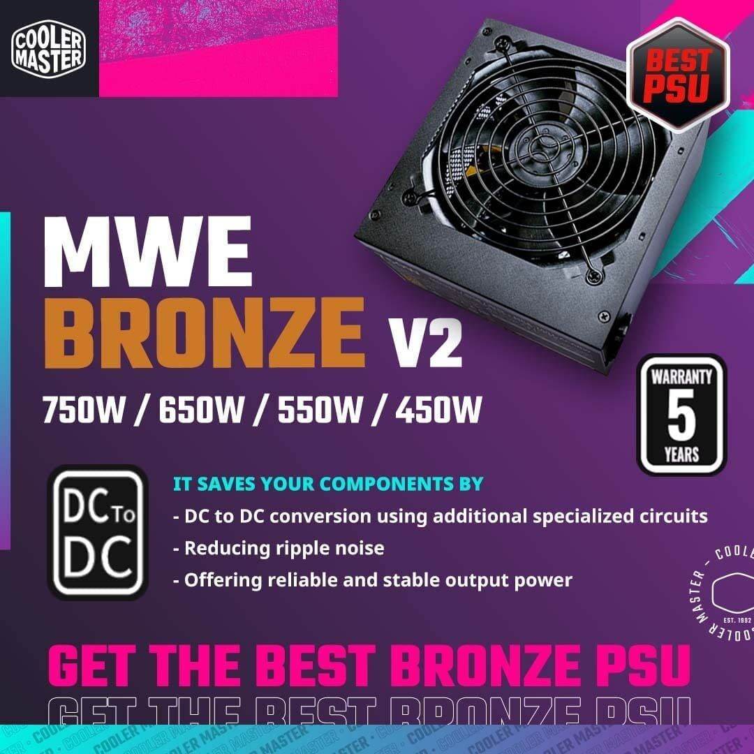 PSU Cooler Master MWE Bronze MWE 750 MWE 650 MWE 550 80PLUS Bronze รบ