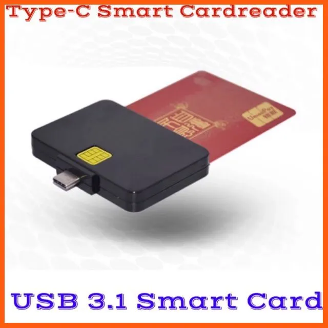 ลดราคา USB C SIM Smart Card Reader สำหรบ Bank การด IC ID EMV SD TF