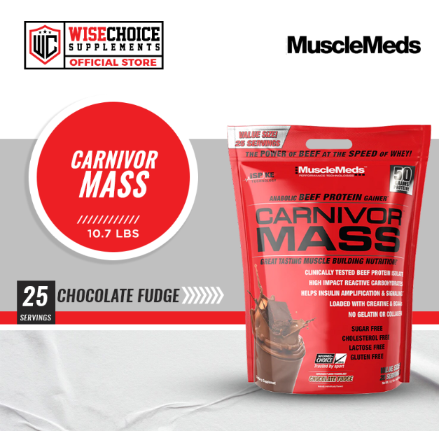 MUSCLEMEDS CARNIVOR MASS 10LBS CHOCOLATE FUDGE Lazada PH