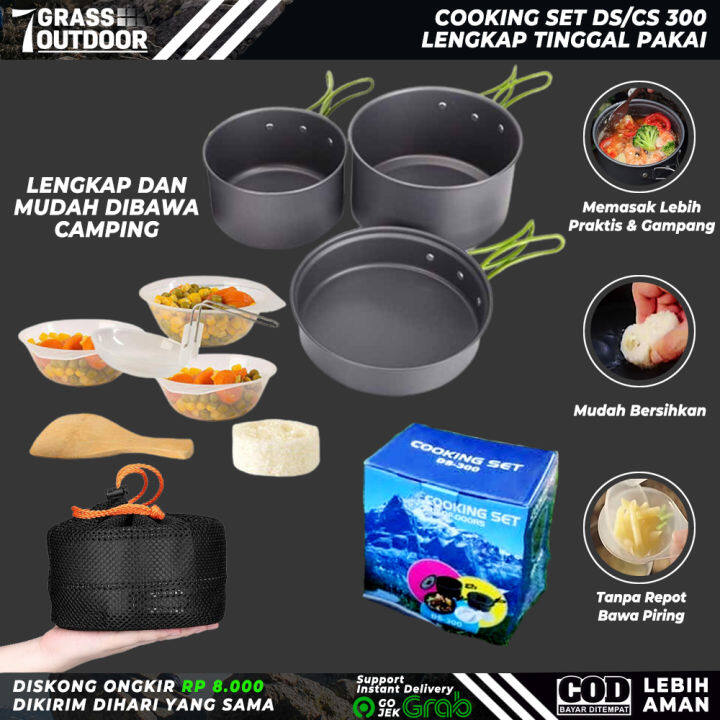 Peralatan Camping Alat Masak Outdoor Set Mini Cooking Outdoor Paket