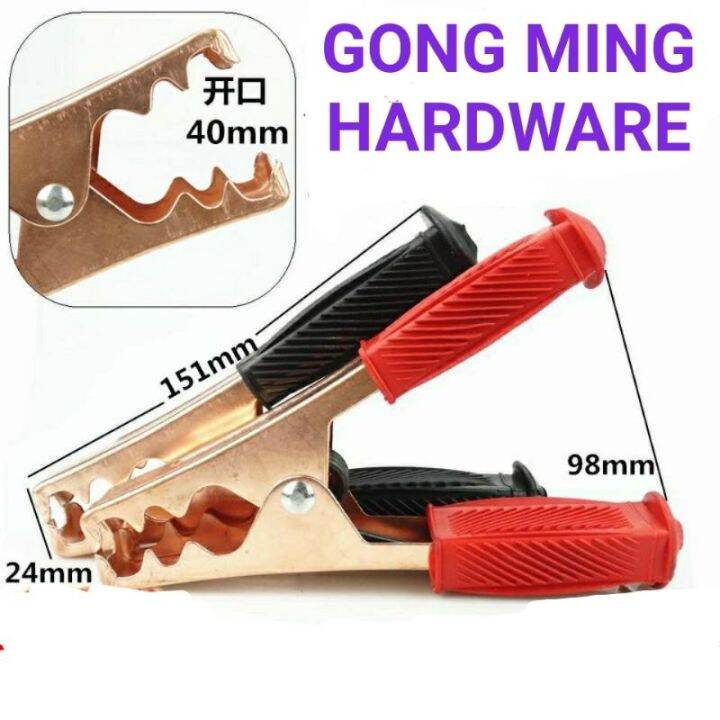 READY STOCK2PCS 400Amp Black Red Insulated Car Battery Clip Earth