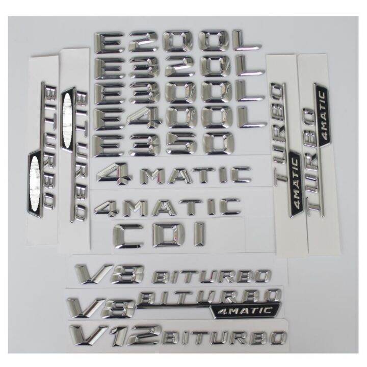 Upgrade 3D Chrome Letters Number Trunk Rear Badge Emblem Emblems Badges